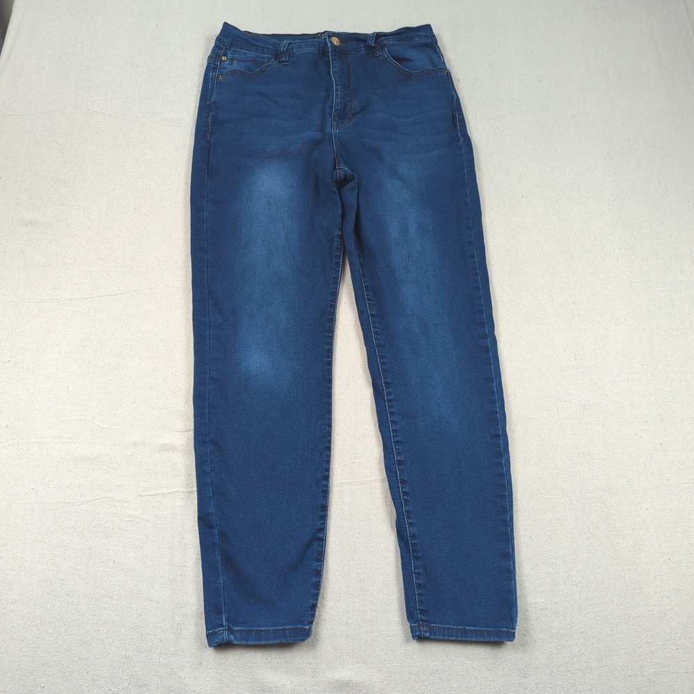 Curve Appeal Jeans Womens 12 31‎ Blue Stretch Essential Skinny High Rise